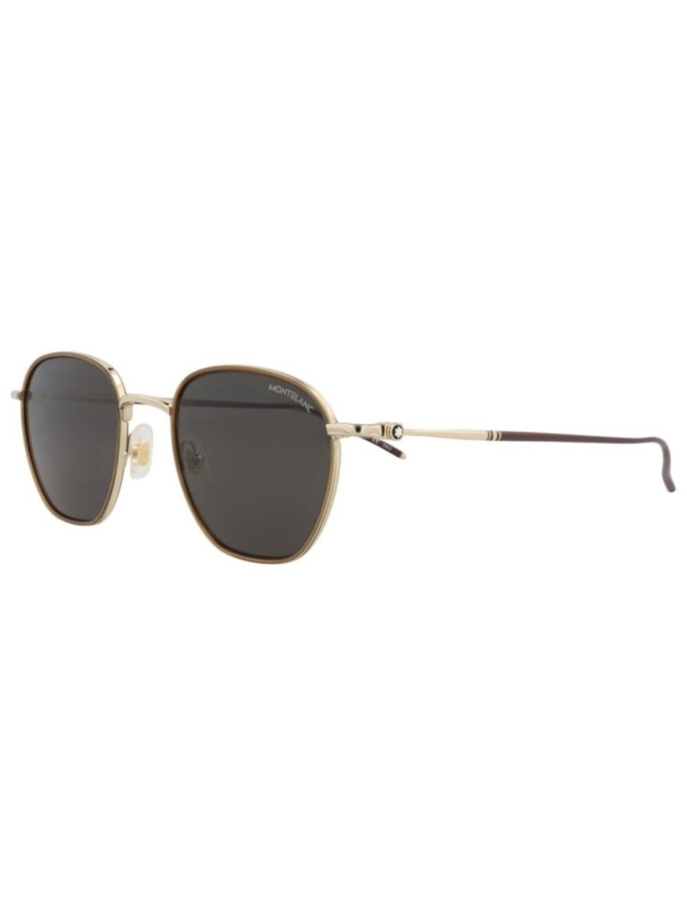 New Montblanc Mens Square/Rectangle Brown Gold Grey Fashion Designer Sunglasses